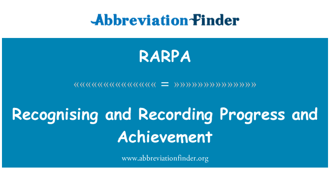 RARPA: Tanıma ve kayıt ilerleme ve başarı