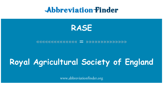 RASE: Royal Society pertanian dari Inggris