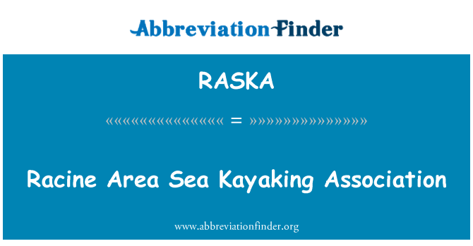 RASKA: Asociación de kayak de mar zona de Racine