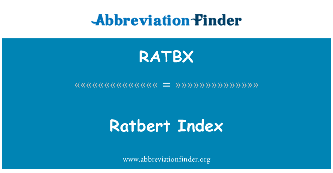 RATBX: Ratbert indeksas