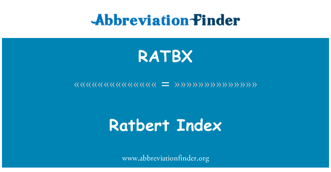 RATBX: راٹبیرٹ اشاریہ