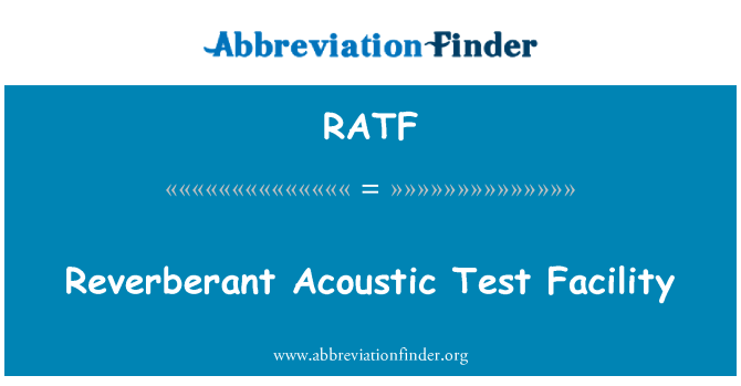 RATF: Impianto di Test acustico riverberante