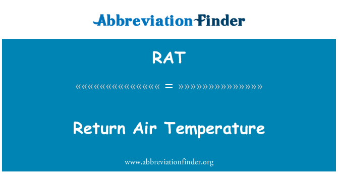 RAT: Return Air Temperature