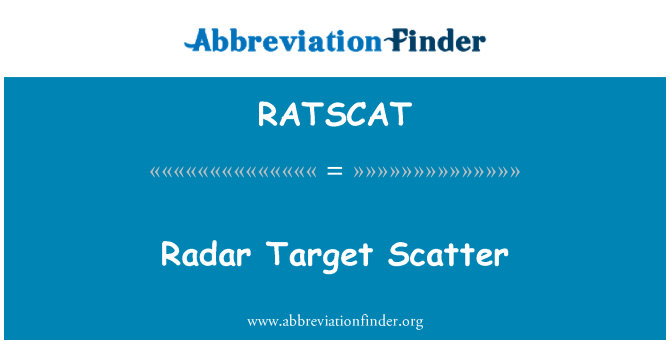 RATSCAT: Radarske ciljne Rasijati