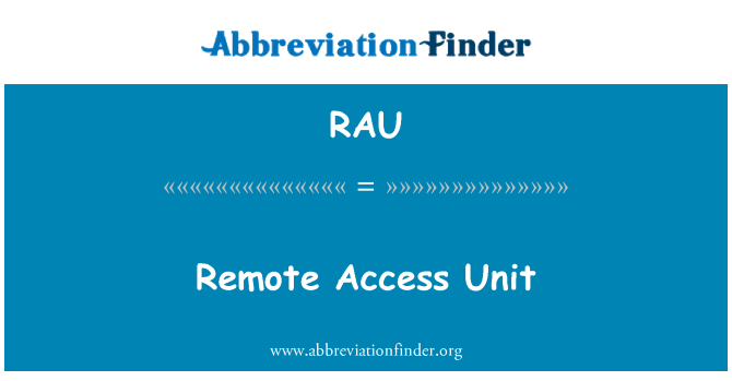 RAU: Unità ta ' l-aċċess remot