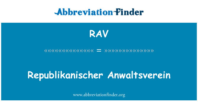 RAV: Republikanischer Anwaltsverein