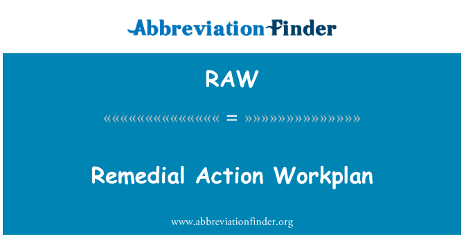 RAW: Tindakan pemulihan Workplan