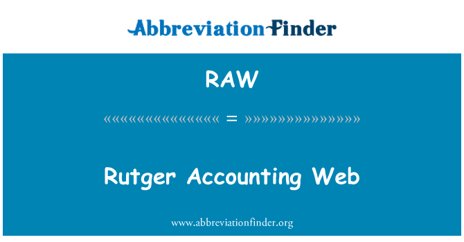 RAW: Rutger raamatupidamise Web