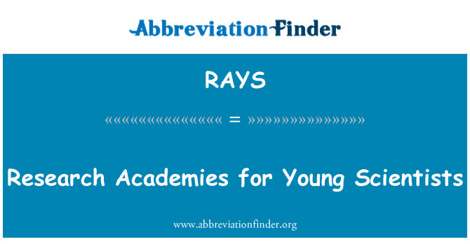RAYS: Akademi penyelidikan untuk saintis muda