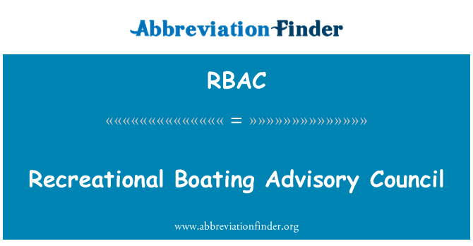 RBAC: Recreational Bootfahren Advisory Council