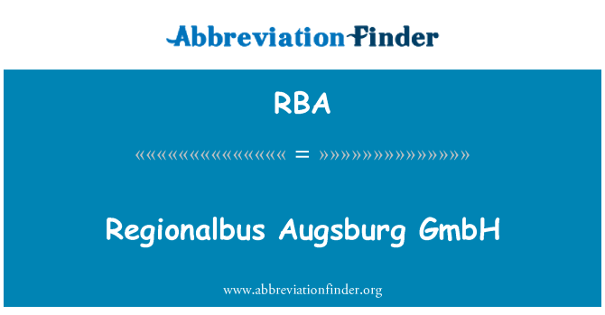 RBA: Regionalbus Augsburg GmbH