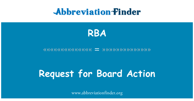 RBA: Demande de Conseil Action