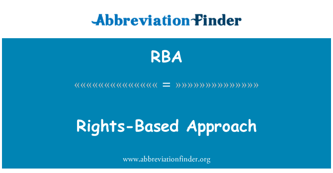 RBA: 権利ベースのアプローチ