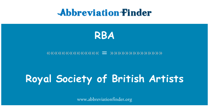 RBA: Royal Society of British Artists