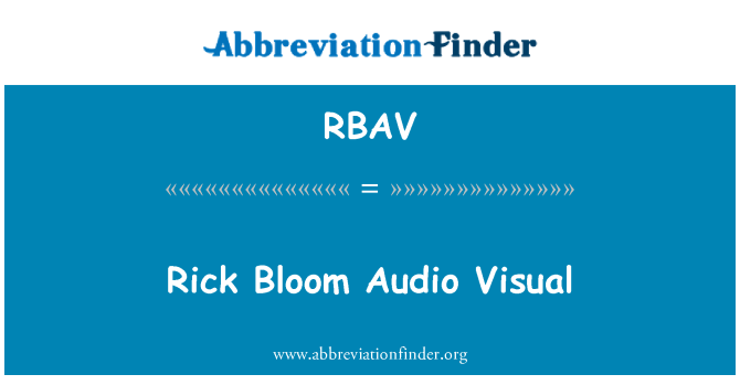 RBAV: ריק בלום אודיו ויז'ואל