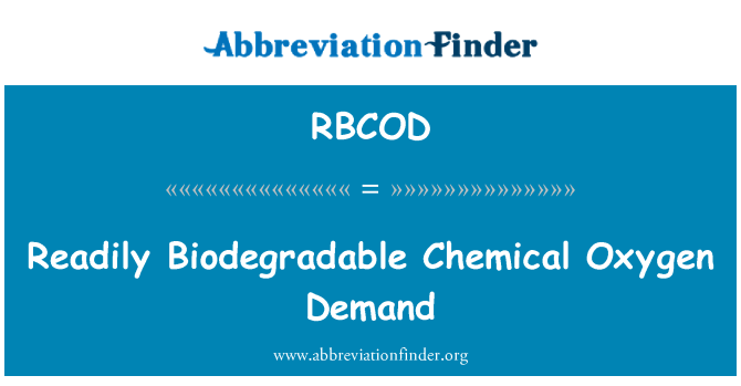 RBCOD: Sedia terbiodegradasi oksigen kimia