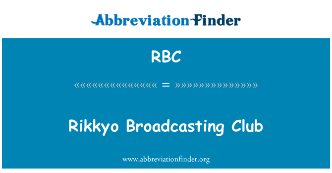 RBC: Club de radiodifuziune Rikkyo