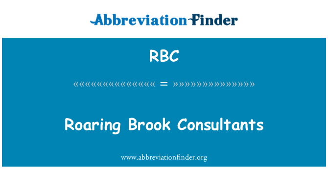 RBC: Konzultanti Roaring Brook