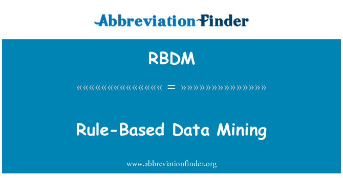 RBDM: Rule-Based Datamining
