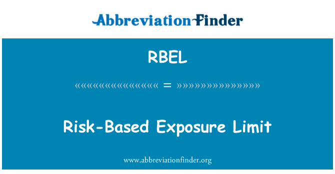 RBEL: リスク ・ ベースの暴露限界