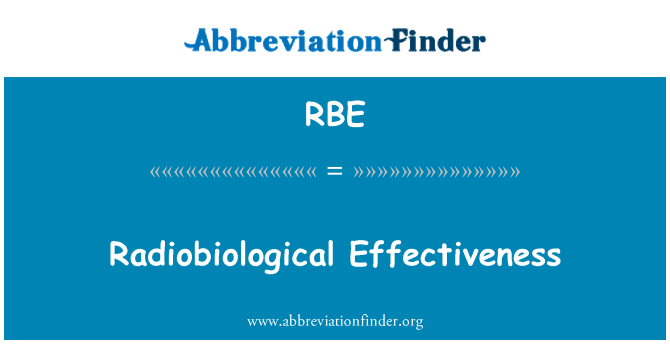 RBE: Radiobiological učinkovitost