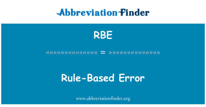 RBE: Pravidlo-založené chyby