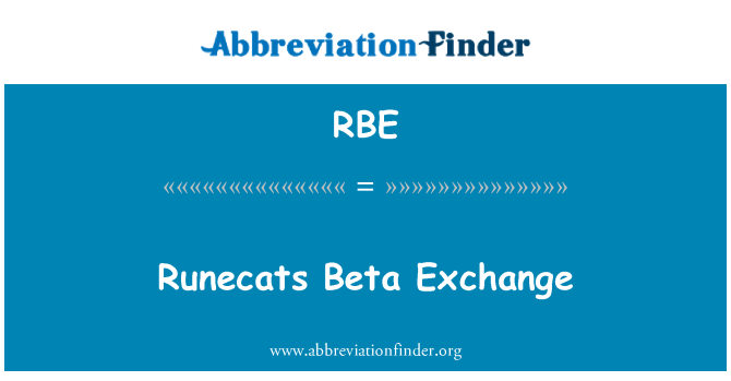 RBE: Runecats ベータ版交換
