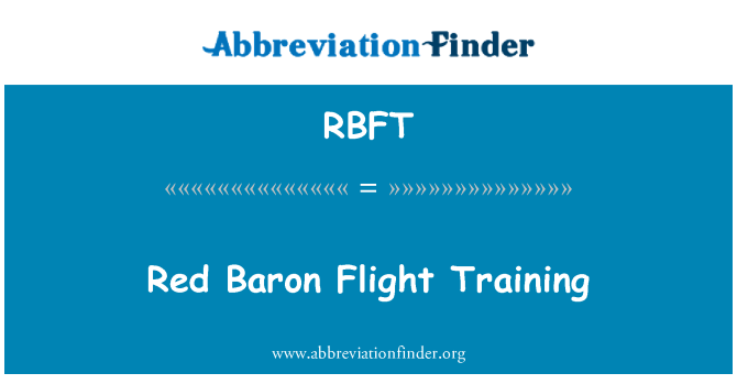 RBFT: Czerwony Baron Flight Training