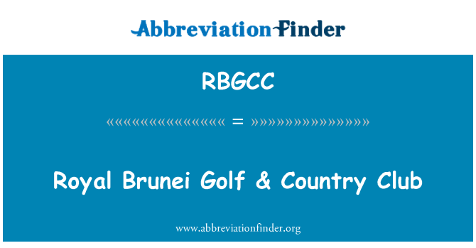 RBGCC: Karaliskā Brunejas Golf & Country Club