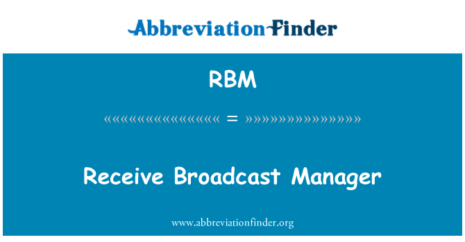 RBM: Jirċievu Manager tax-xandir