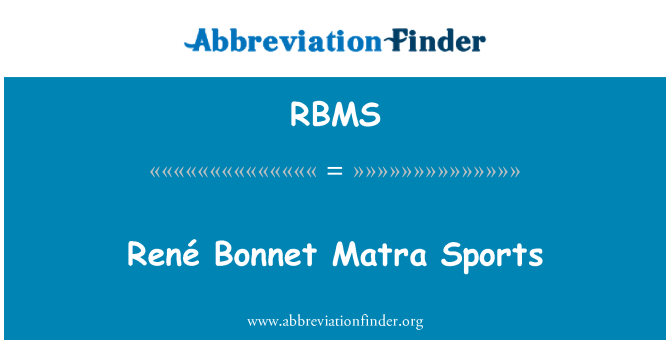 RBMS: 勒內 · 邦尼特馬特拉體育