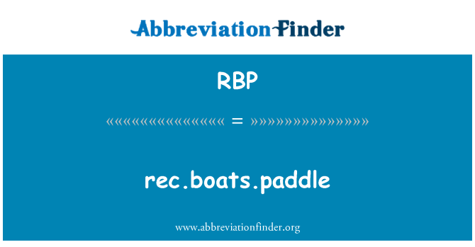 RBP: rec.Boats.paddle