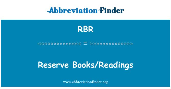 RBR: Reserveren van boeken/lezingen