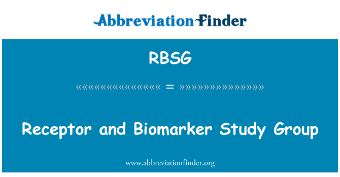 RBSG: گیرنده و گروه Biomarker