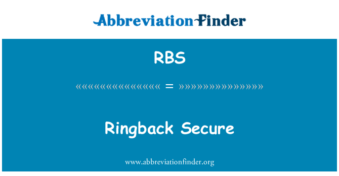 RBS: Ringback san danje