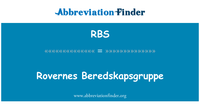 RBS: Rovernes Beredskapsgruppe