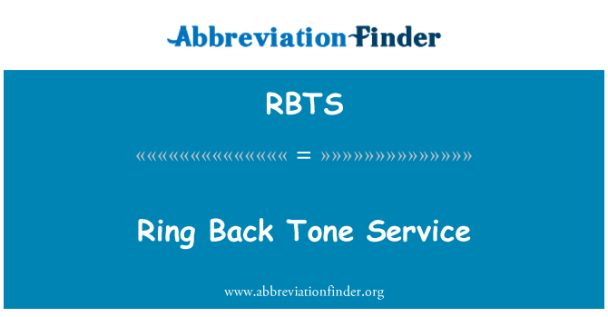 RBTS: Ring Tone nazaj storitev