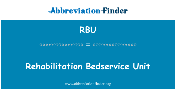 RBU: 康復 Bedservice 單元