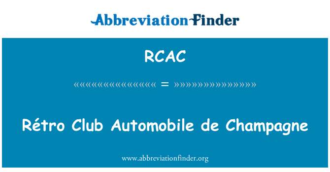 RCAC: Rétro Club Automobile de Champagne