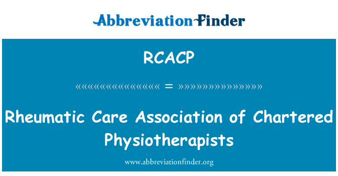 RCACP: Reumaattiset Care Association of Chartered fysioterapeutit