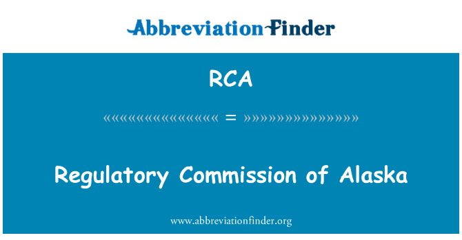 RCA: Regulatīvā Komisija Alaska