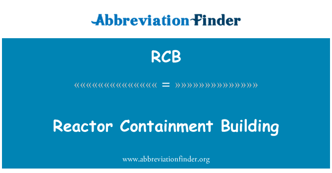 RCB: ری ایکٹر کے کنٹرول کی عمارت