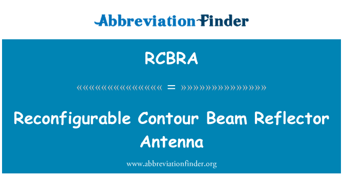 RCBRA: Antenne à réflecteur reconfigurable poutre de Contour