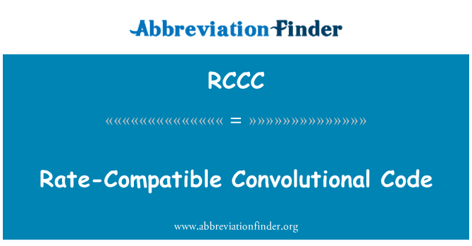 RCCC: متوافق مع معدل Convolutional رمز