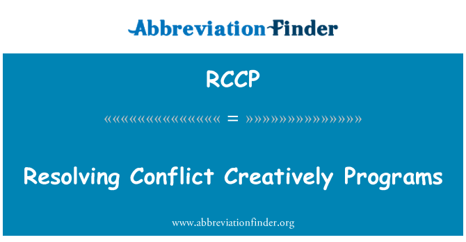 RCCP: Konfliktlösung kreativ Programme