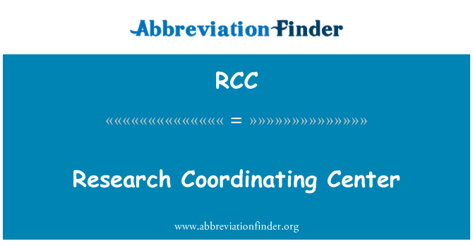 RCC: Sant Coordination rechèch