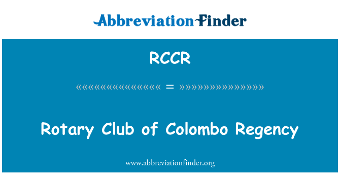 RCCR: Rotary klubo Colombo Regency