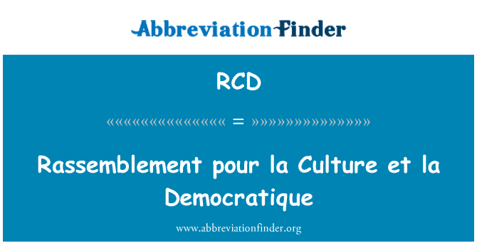 RCD: Rassemblement vide la kilti et la Democratique