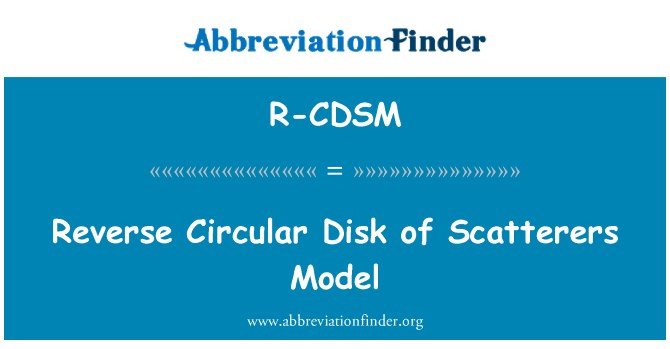 R-CDSM: Reverzní kruhový Disk Scatterers modelu