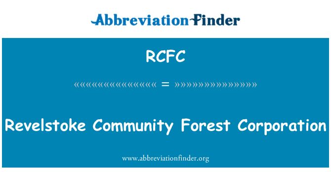 RCFC: Revelstoke Společenství lesní Corporation